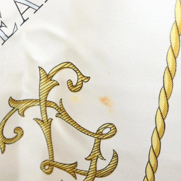 HERMES Carre 90 Scarf ""VUE DU CARROSSE DE LA GALERE LA REALE"" Silk Auth BA6484 - Picture 11 of 15